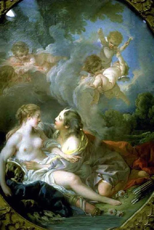 Francois Boucher Jupiter as Diana Surprises Callisto